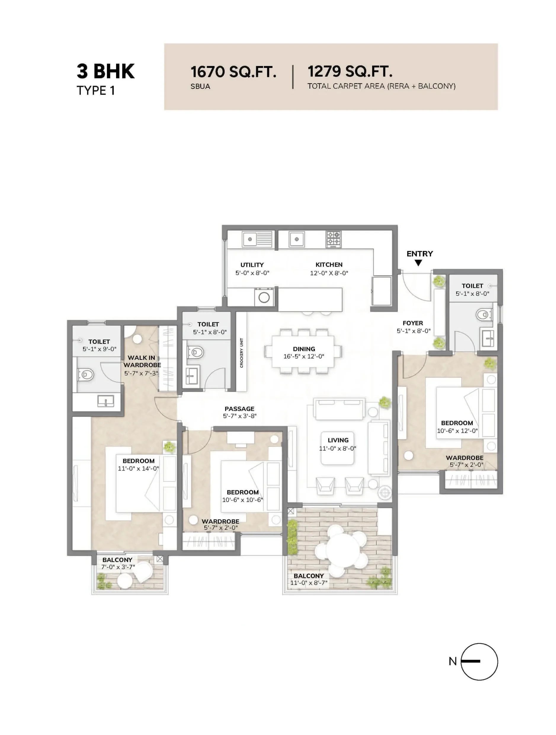 3 BHK Type A Premium Apartment - Assetz Sora & Saki - Image 3