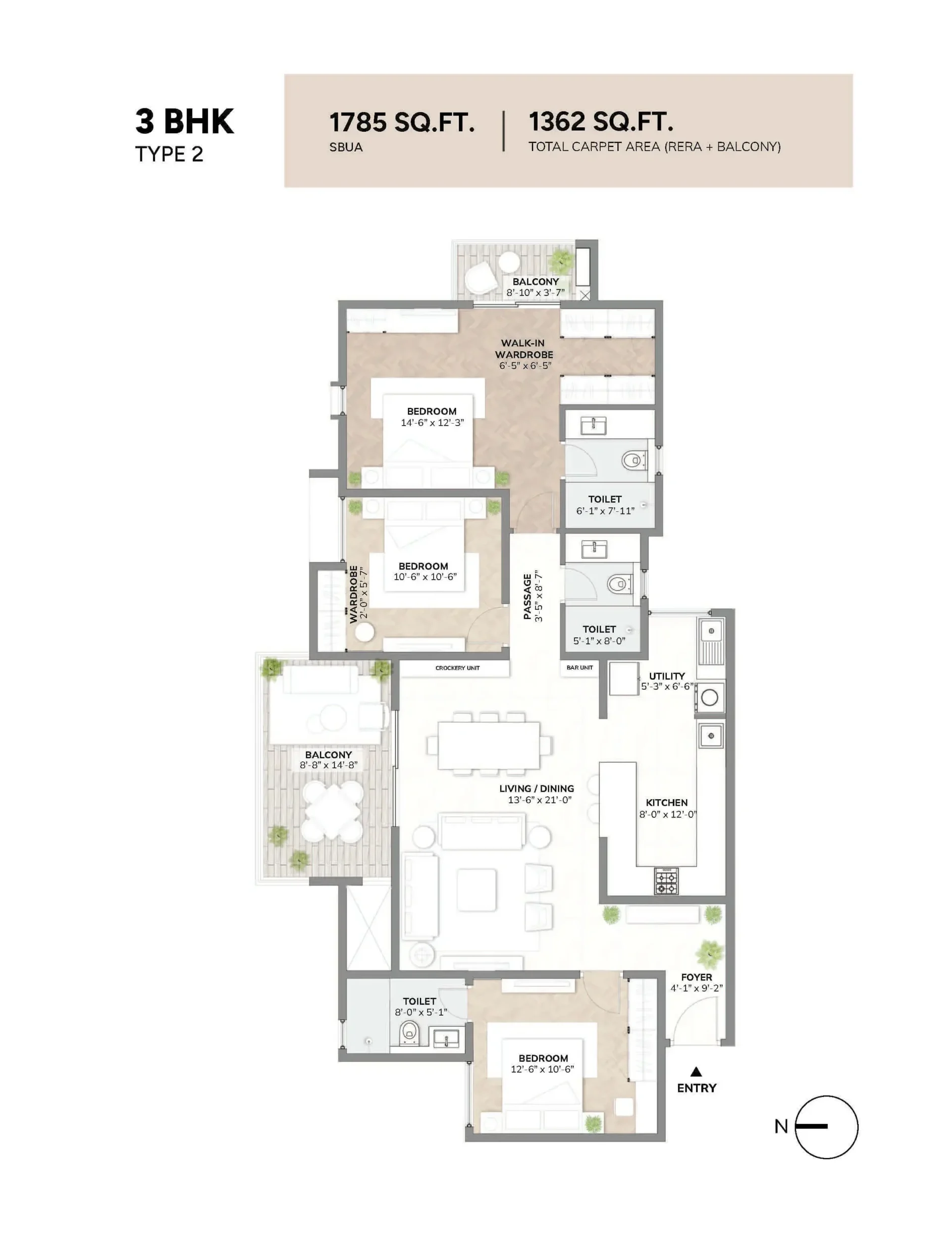 3 BHK Type B Premium Apartment - Assetz Sora & Saki - Image 3
