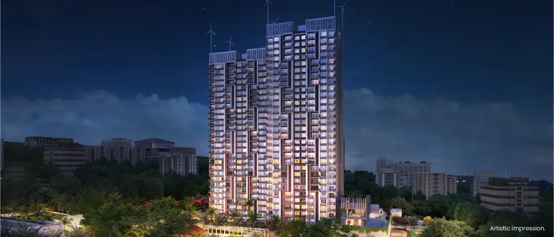 3.5 BHK Sky Residence with Study - Mahindra Eden