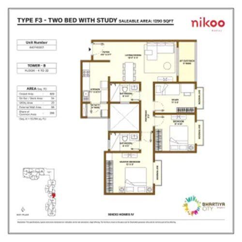 Premium 3 BHK with Modern Amenities - Nikoo Homes 5 - Image 3